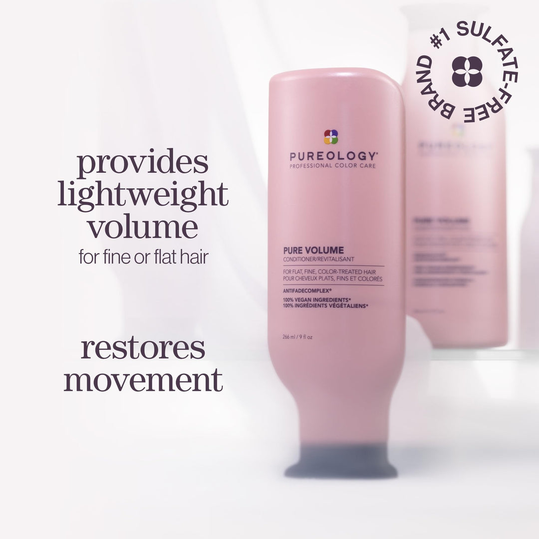 Pureology Pure Volume Conditioner - Enhances Volume and Movement, Lightweight Shampoo for Fine, Flat, Color Treated Hair, 9 Fl Oz $29.87