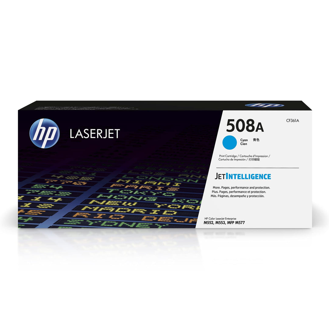 HP 508A Cyan Toner Cartridge for HP Printers | Works with Color LaserJet Enterprise M552, M553; Color LaserJet Enterprise MFP M577 Series | CF361A