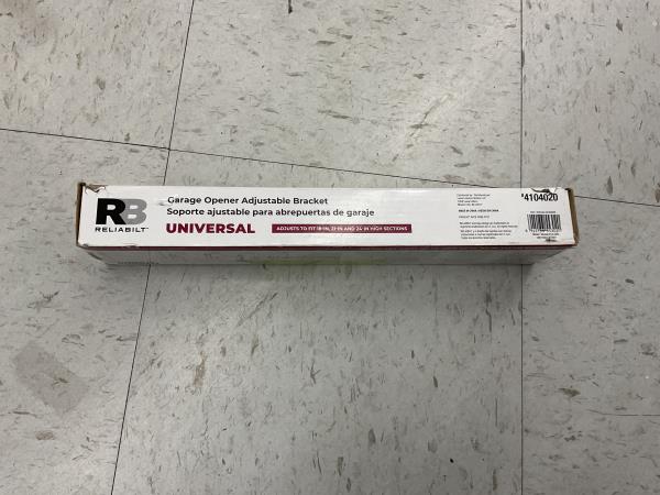 Reliabilt Garage Opener Adjustable Bracket - Universal, Fits 18-in, 21-in, 24-in High Sections Retail $25.00