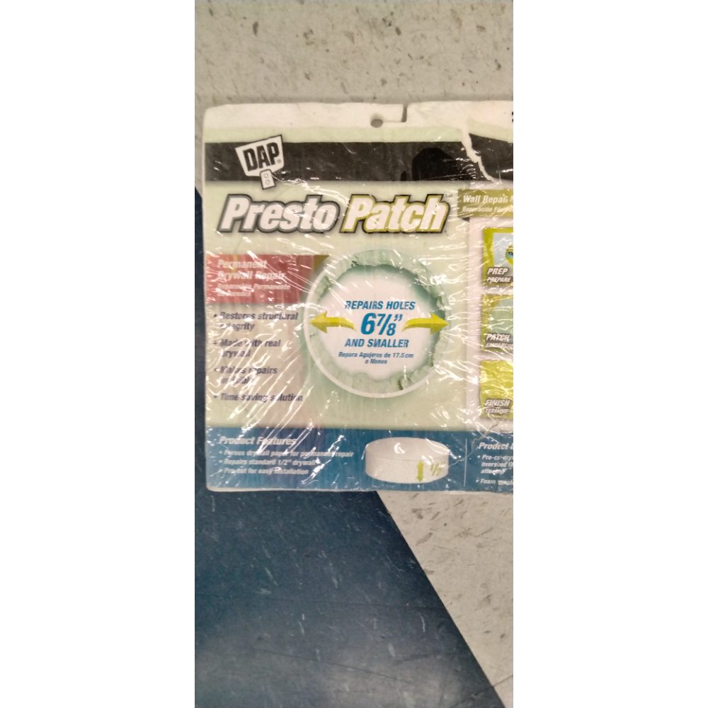 Dap 09157 Presto Patch Drywall Plug, 1/2-Inch, 6-7/8-Inch