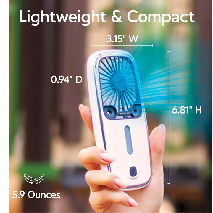 Arctic Air Pocket Small Portable Fan, Powerful, Personal Air Cooler with 3 Adjustable Speeds, 12-Hour Battery Life, Hand Fan for Indoor and Outdoor Use