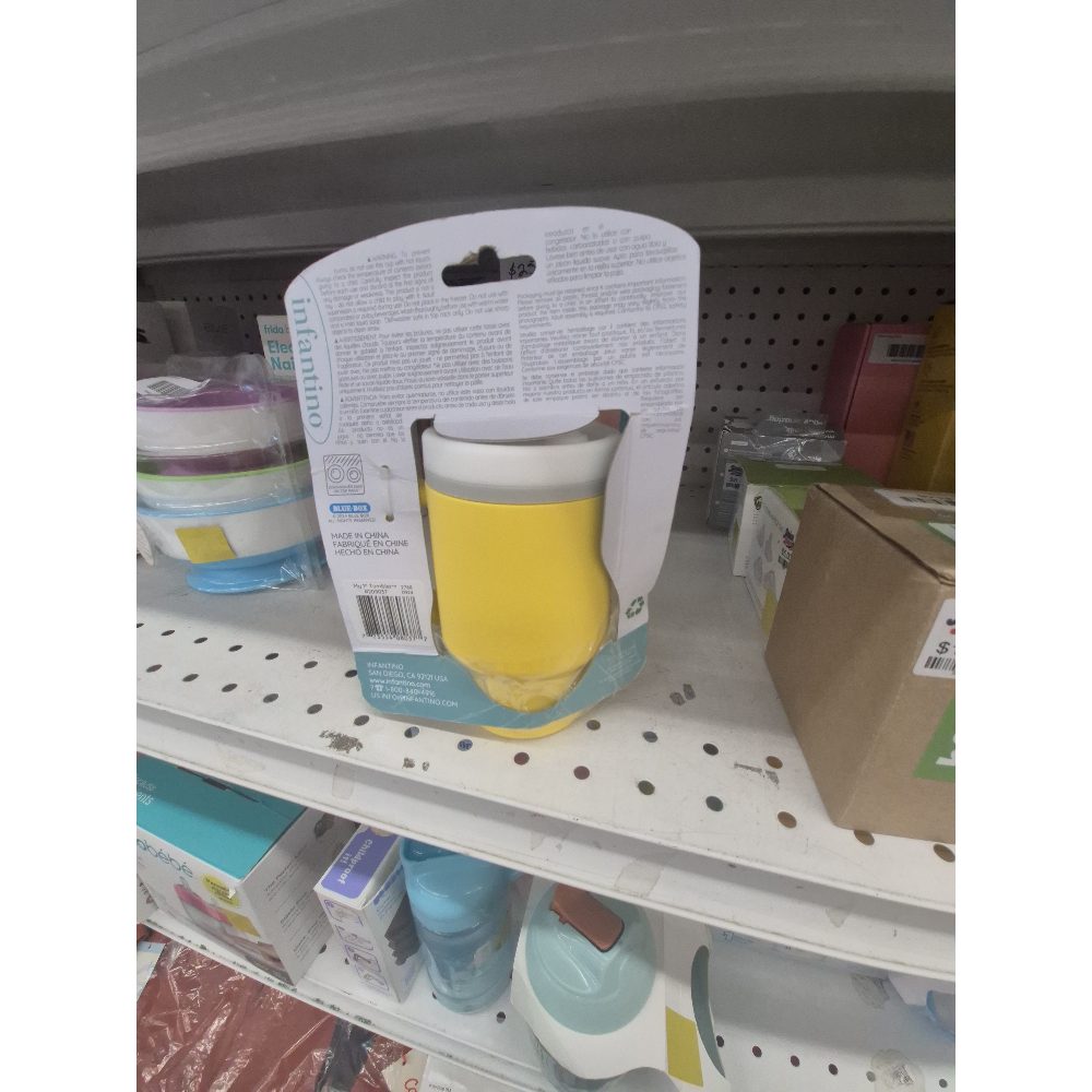 Infantino My Sippy Tumbler, 6m+, Yellow, with Straw