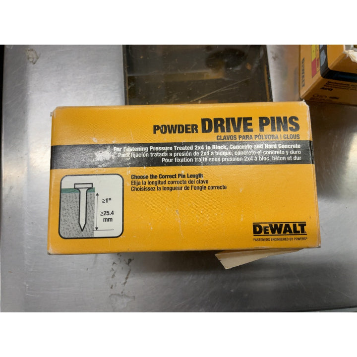 DeWalt Powder Drive Pins - Fastening Pressure Treated 2x4 to Block, Concrete and Hard Concrete