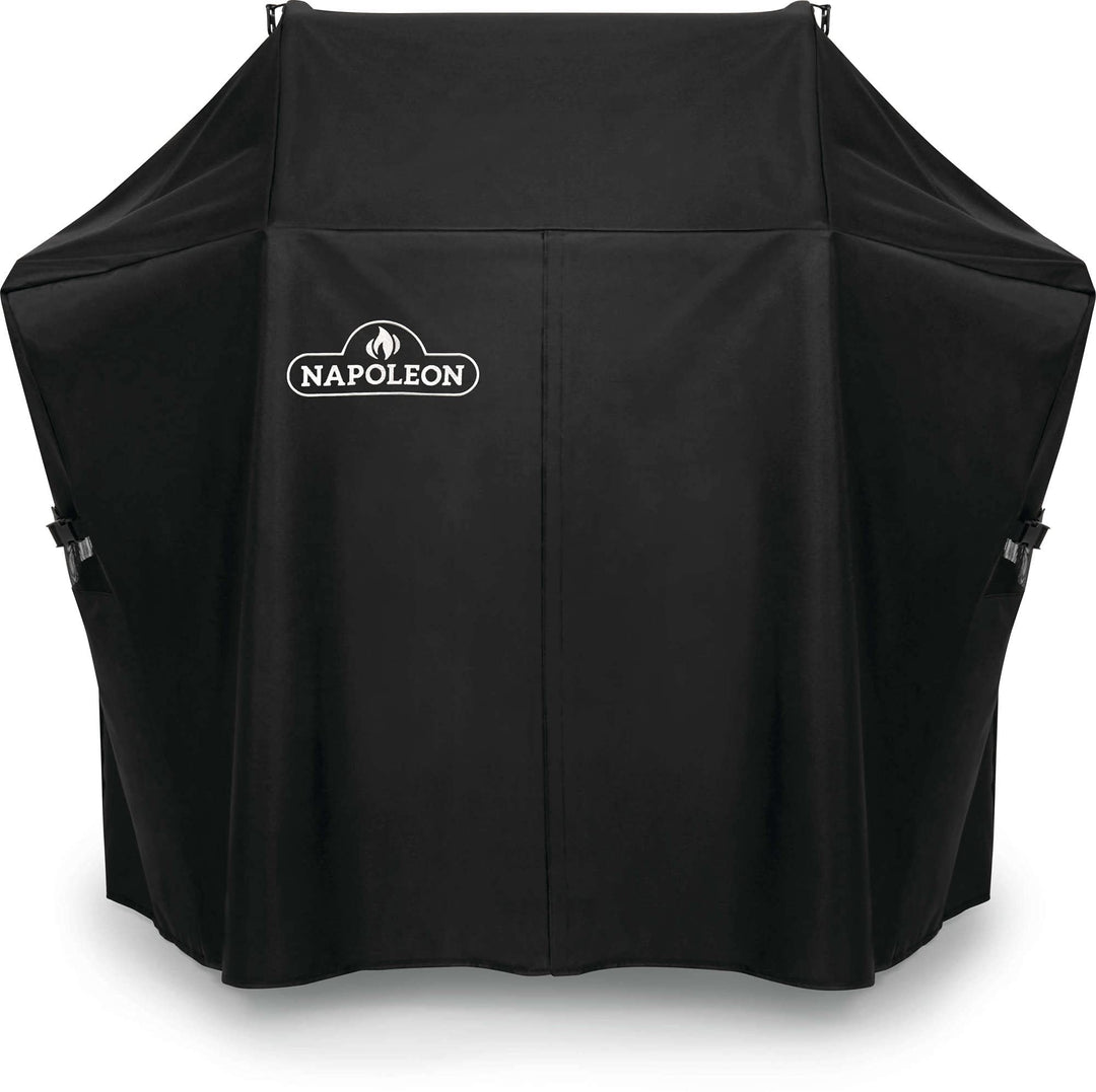 Napoleon Premium BBQ Grill Cover for Rogue 425 Series, Black, Water Resistant, UV Protected, Air Vents, Velcro Closure