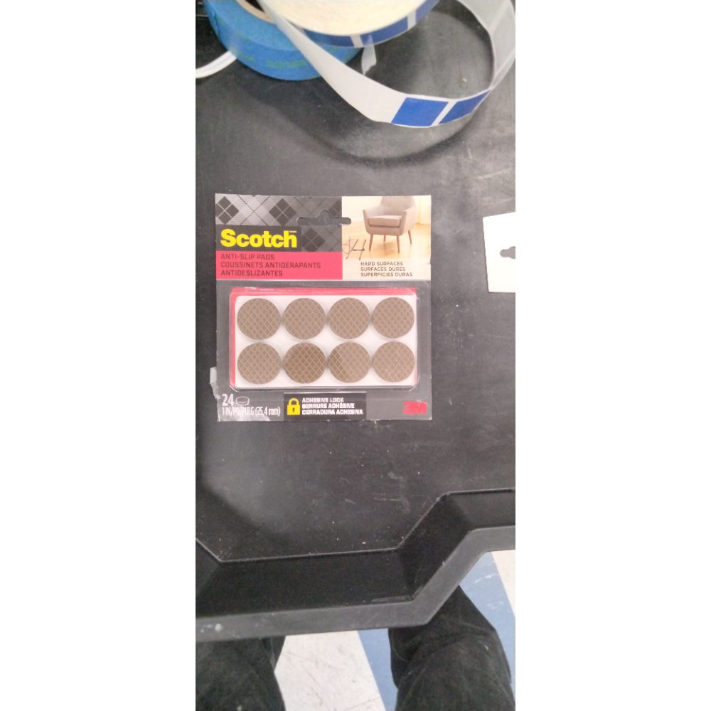 Scotch 24pk 1" Gripping Pads Light Brown: Anti Scratch Felt Floor Protectors for Chairs, Anti Skid Chair Pads