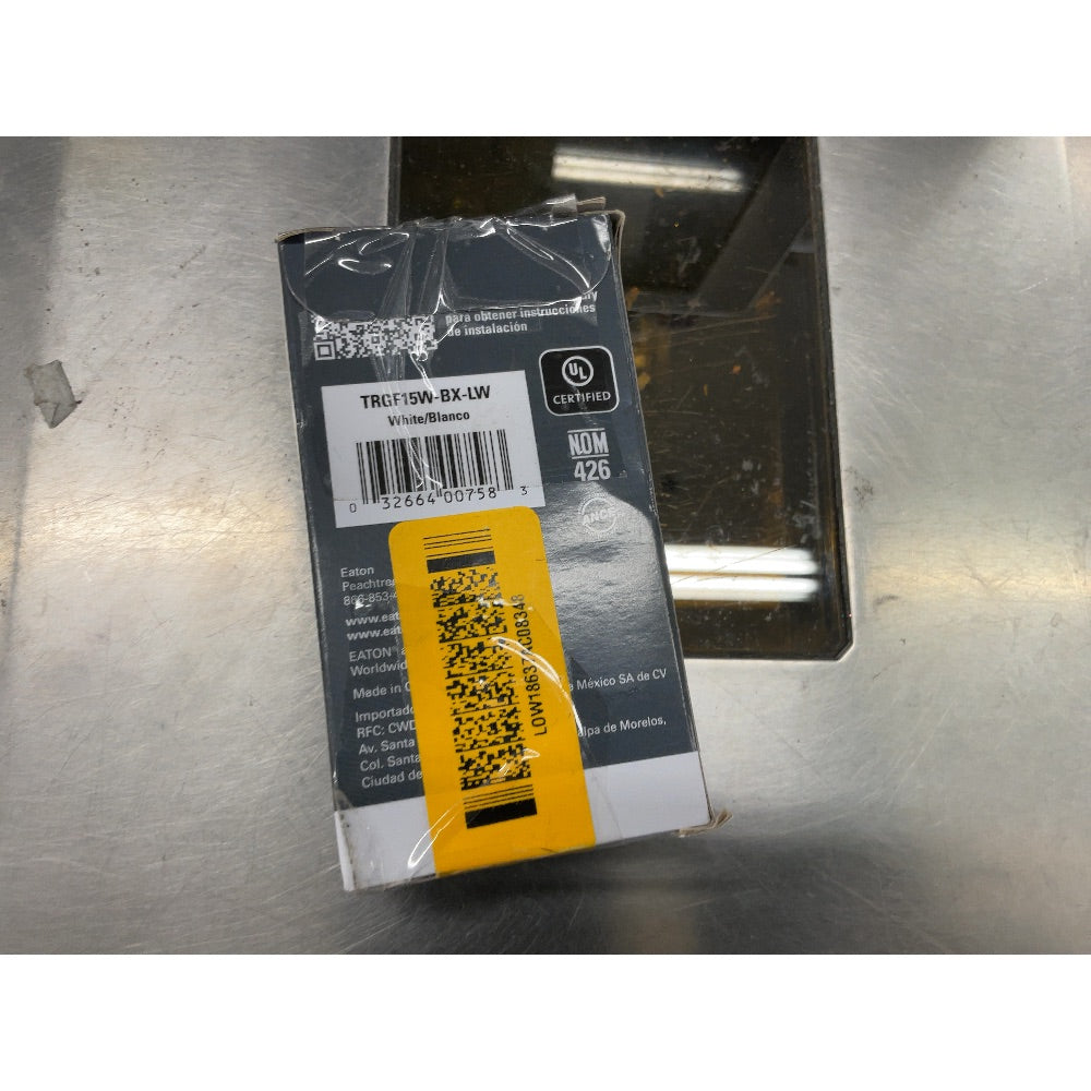 Eaton TRGF15W GFCI Receptacle - Tamper Resistant, 15A