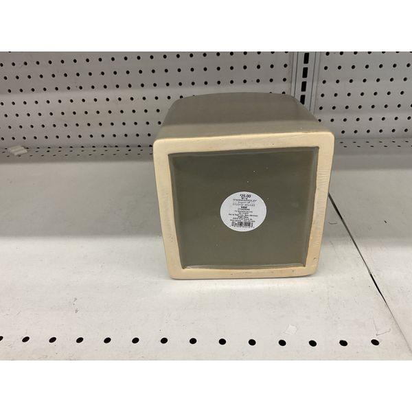 Threshold Vase - Square Ceramic, Gray Retail $25.00