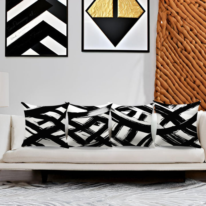 YAJTJX Marble Texture Sofa Throw Pillow Covers Blue Gray and Gold Decorative Pillow Covers 18x18 lnch Set of 4 Home Decor Living Room Sofa Couch Bed Cushion Cover Pillowcase Retail $26.00