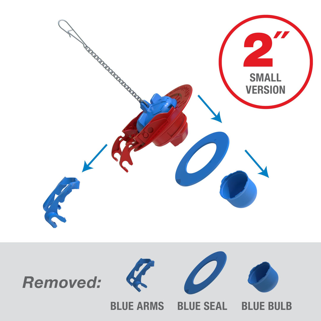 Fluidmaster 523A-009-T4 Super 2 in, or 3 in. Toilet Flapper, Red/Blue