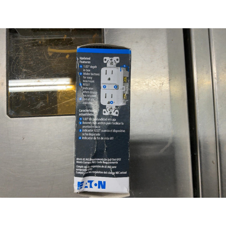 Eaton TWRGF15W Slim Tamper & Weather Resistant GFCI Receptacle - 15A, 125V, Outdoor Use
