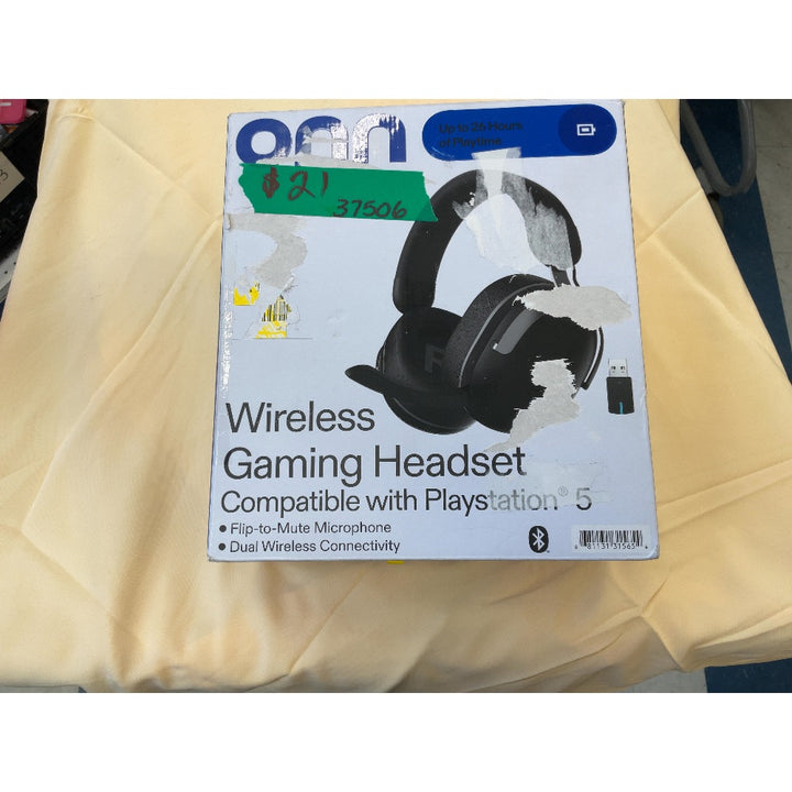 Onn Wireless Gaming Headset - PlayStation 5 Compatible, Flip-to-Mute Microphone, Dual Wireless Connectivity
