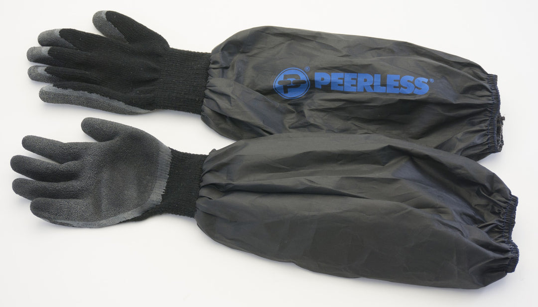 Peerless Durable Polyester Elbow Length Tire Chain Installation Gloves  Black