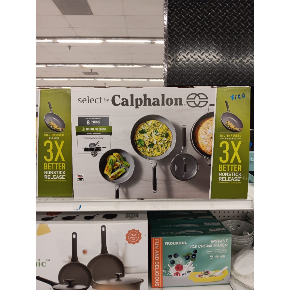 Select by Calphalonâ„¢ Oil-Infused Ceramic Nonstick 8-Piece Cookware Set PFOA/PTFE Free