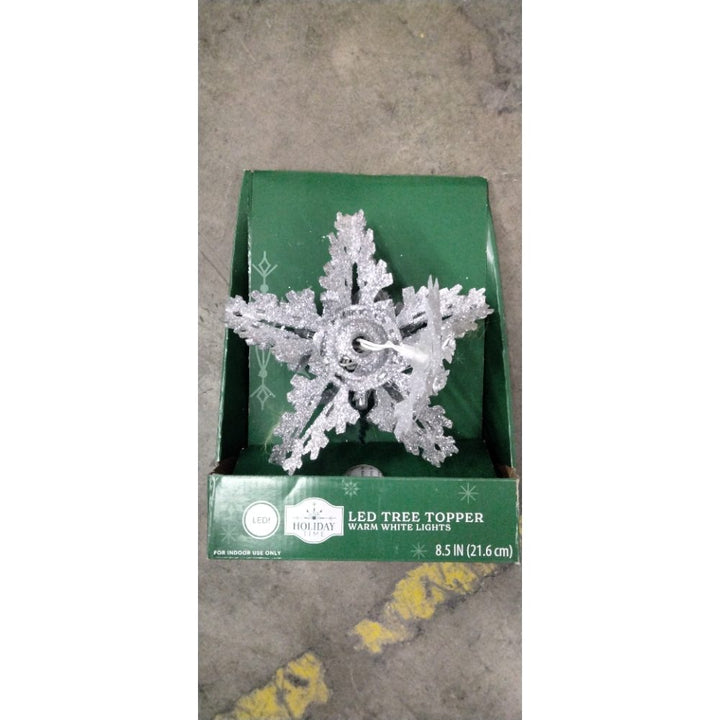 Holiday LED Tree Topper, Warm White Lights, 8.5" Retail $15.00