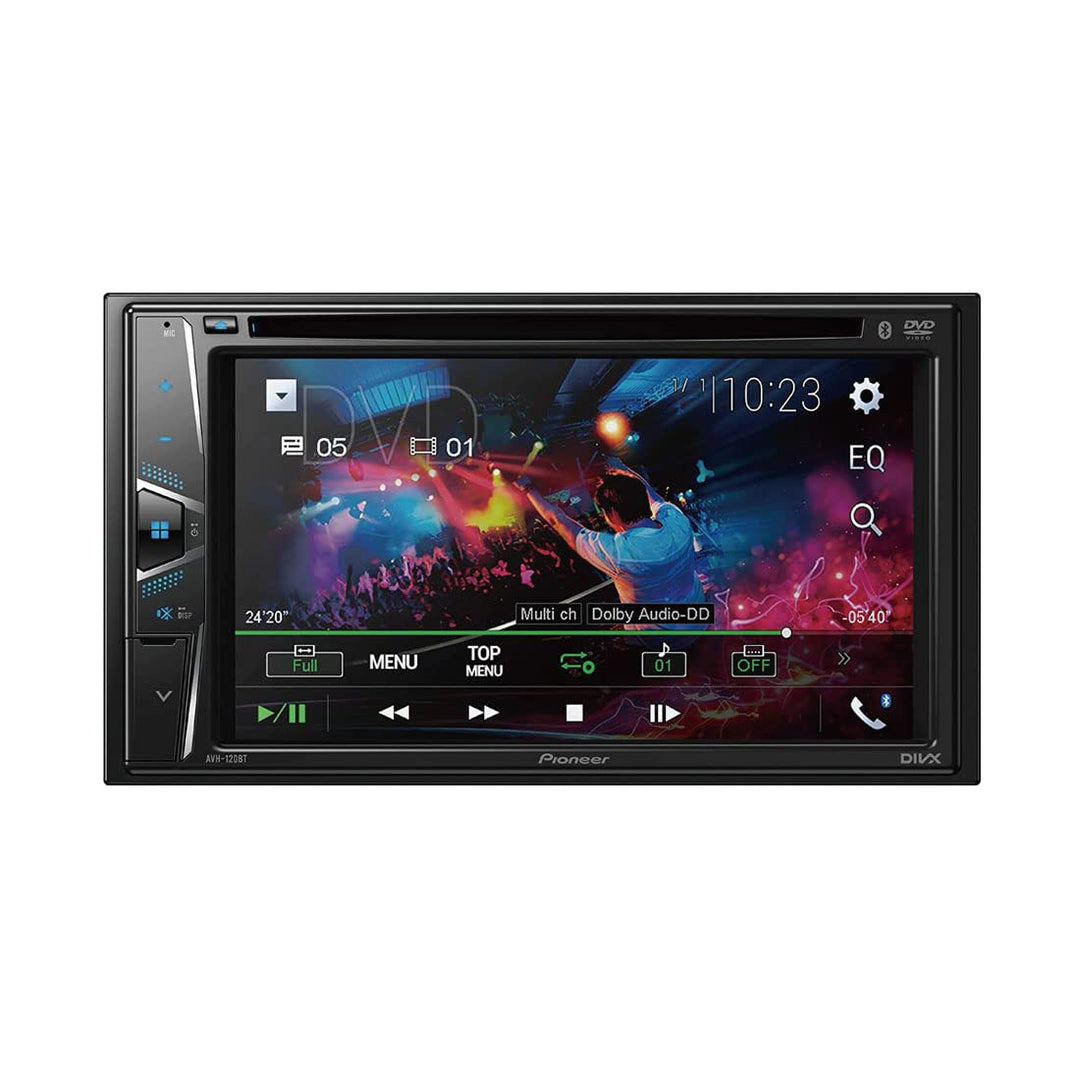 Pioneer AVH-120BT 6.2 Inch Double Din DVD/MP3/CD Player with Touchscreen Bluetooth.