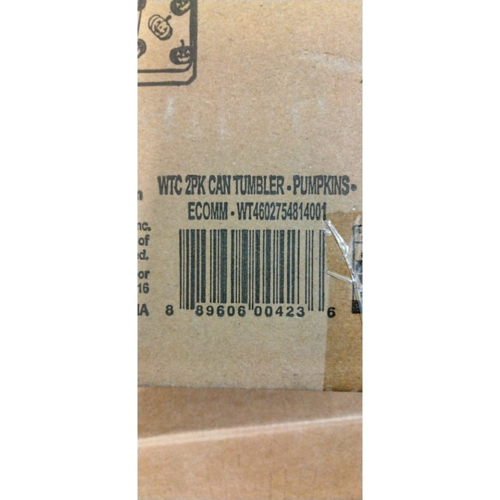 Way To Celebrate! WTC 2PK Can Tumbler - Pumpkins - ECOMM Retail $10.00