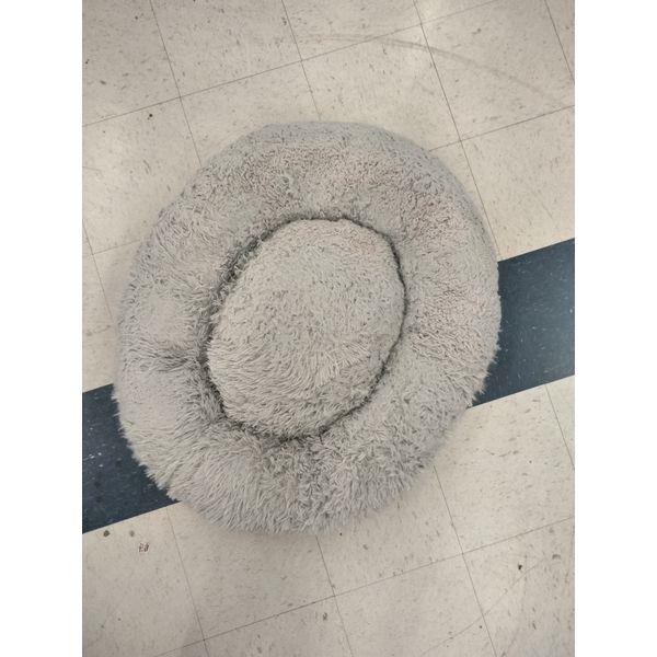 Dogbed4less, Dog Bed - Plush Shag, Calming, Donut Shape, Gray Retail $35.00