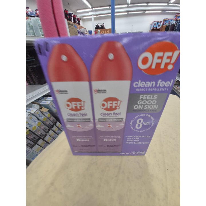 OFF! Clean Feel Insect Repellent - 2 pack, 8 hours protection