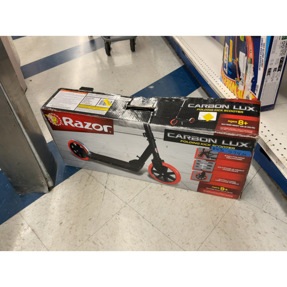 Razor Carbon Lux Folding Kick Scooter - Adjustable Height, Easy Folding