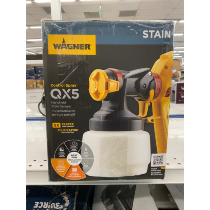 Wagner Spraytech 2419327 Control Spray QX5 HVLP Handheld Stain Sprayer, Ideal for Garages, Fences, Sheds and More