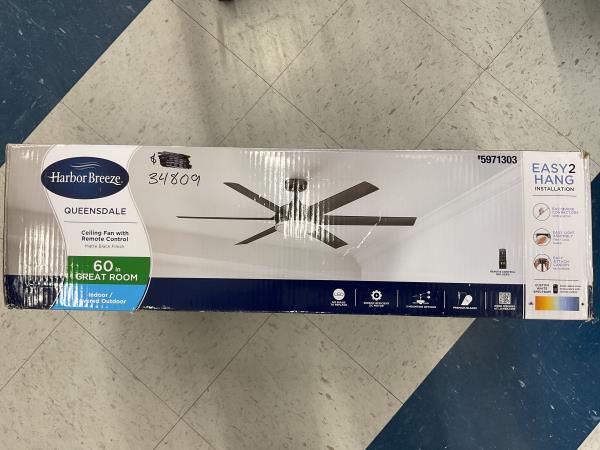 Harbor Breeze Queensadale 60 inch ceiling fan Retail $279.98