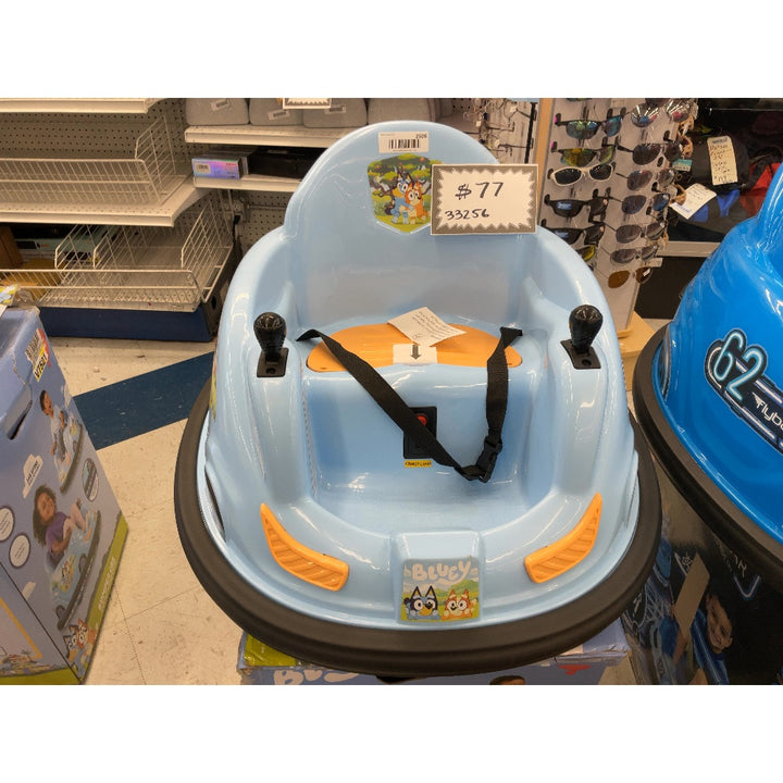 Bluey Bumper Car - Ride-On Toy, 360 Spin, Light Blue
