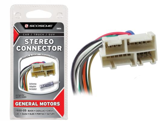 Scosche GMDA-WM1SD Wiring Harness and Antenna Adapter Compatible with Select 1986-2005 GM Vehicles