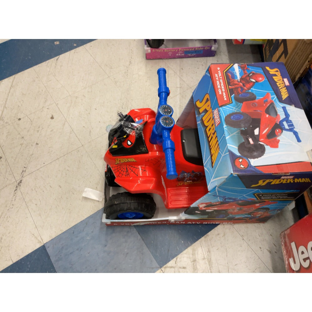 Marvel Spider-Man 6V ATV Ride-On - Authentic Design, Easy to Use, Red and Blue