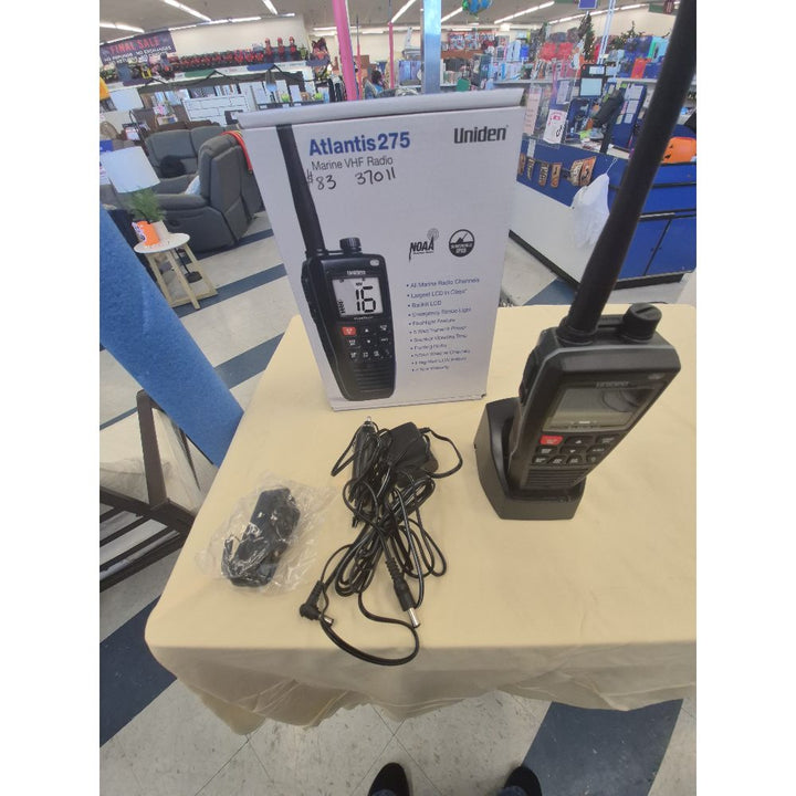 Uniden Atlantis 275 Marine VHF Radio - NOAA Weather Channels, Backlit LCD