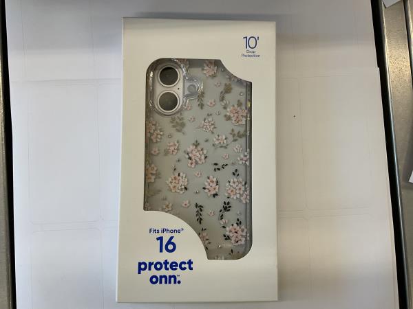 Onn. WIBIRI100149716 Shock Absorbent Phone Case for iPhone 16, Clear Iridescent Retail $12.98