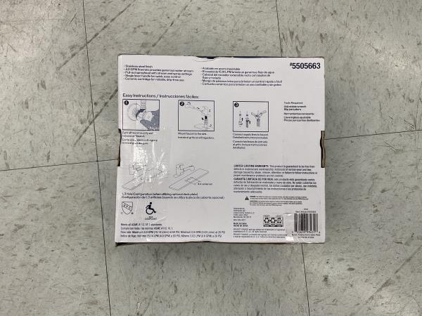 Project Source Pull-Out Utility Faucet - Stainless Steel Finish, 1.8 GPM Retail $80.00