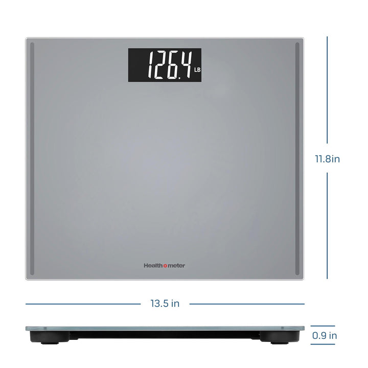Platform Digital Bathroom Scale with Advanced Technology, 500 Lb Capacity, Grey