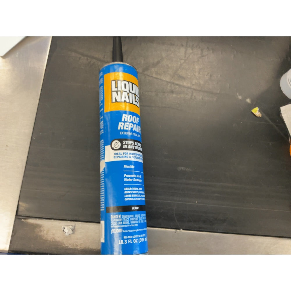 Liquid Nails Roof Repair Exterior Sealant, Flexible, Black, 10.3 fl oz