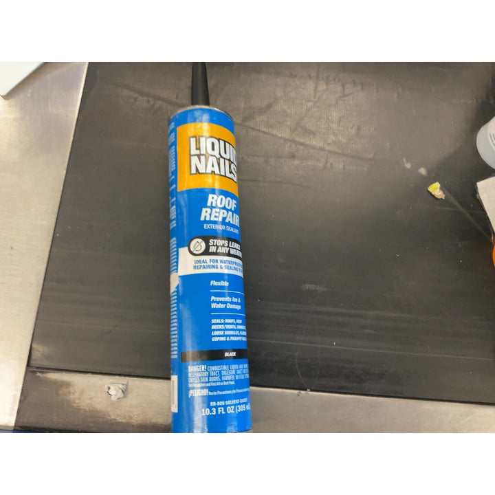 Liquid Nails Roof Repair Exterior Sealant, Flexible, Black, 10.3 fl oz