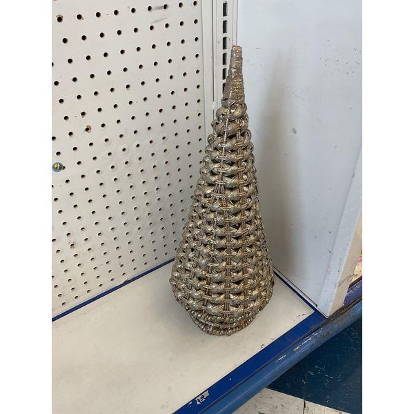 Decorative Cone Tree - Woven Design - Metallic Finish Retail $35.00