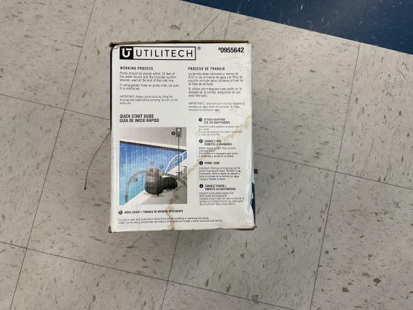 Utilitech Transfer Pump, Cast Iron, 25 GPM, 1/2 HP Retail $70.00