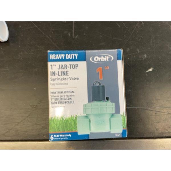 Orbit 1" Jar-Top In-Line Sprinkler Valve - Heavy Duty, Easy Maintenance, 6-Year Warranty Retail $15.00