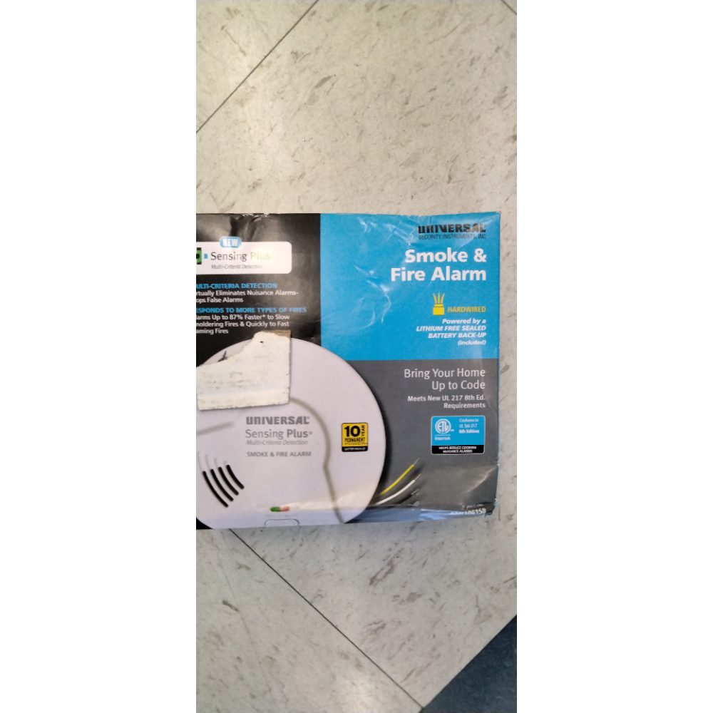 USI AMI1061SB Sensing Plus Multi Criteria Hardwired Smoke & Fire Alarm with 10 Year Battery Backup