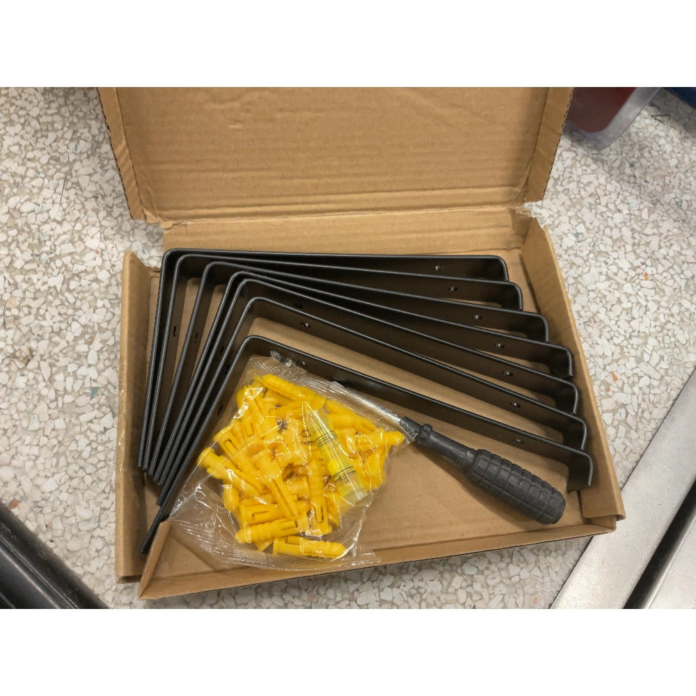 Wall Mount Bracket Shelf Support - Heavy Duty, Black