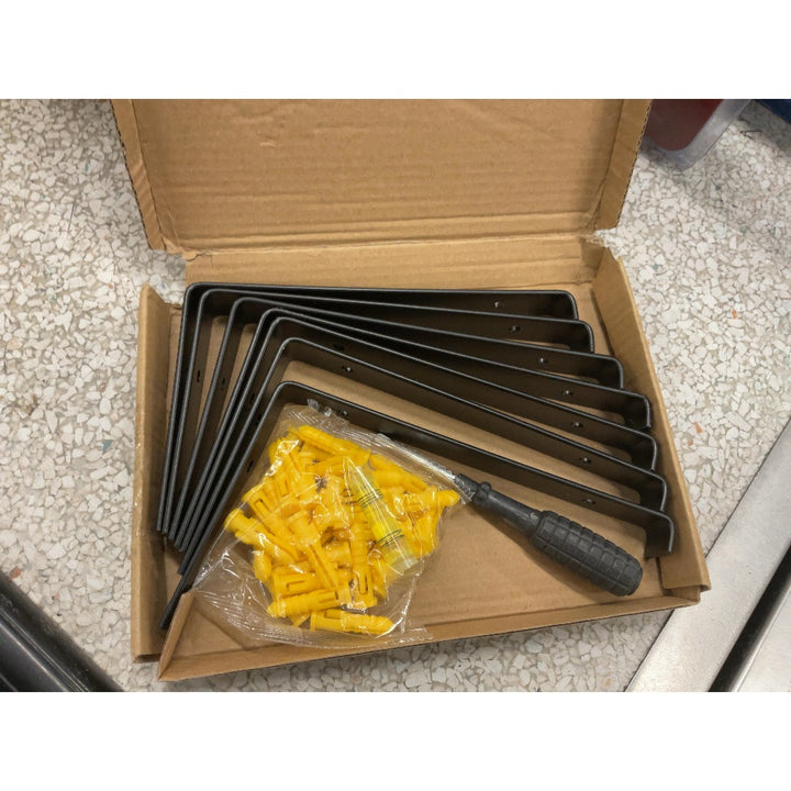 Wall Mount Bracket Shelf Support - Heavy Duty, Black