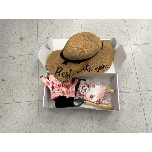 Best Wife Gift Set - Floral Design, Garden Tools, Sun Hat Retail $19.50