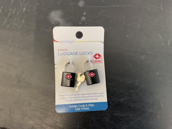 Protege 2-Pack Luggage Locks - TSA Approved, Black, Includes 4 Keys Retail $10.00