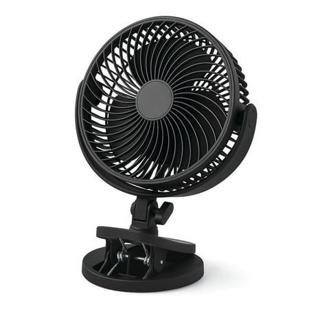 Mainstays 6-inch New Desktop or Clip-on AC Electric Personal Indoor Fan with 2 Speeds  Black