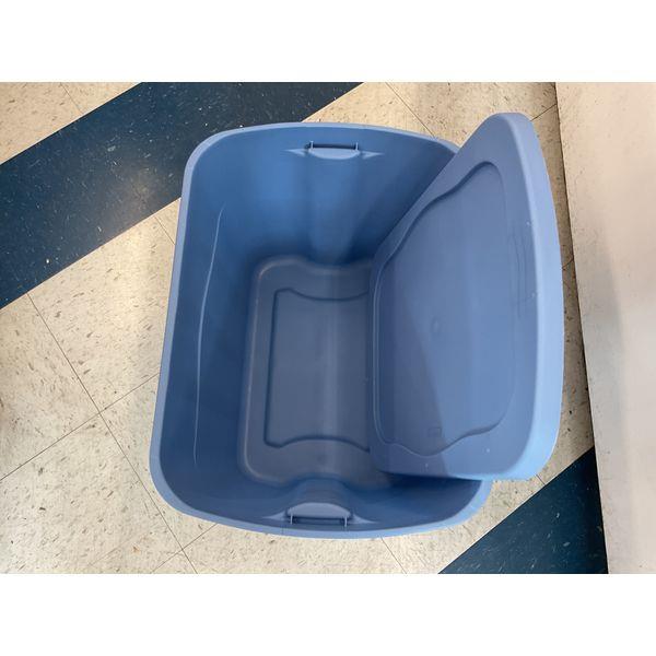 Sterilite Storage Box, Stackable Container, Blue Retail $4.98