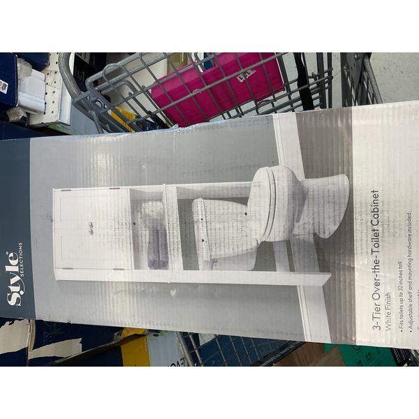 Style Selections 3-Tier Over-the-Toilet Cabinet - White Finish Retail $120.00