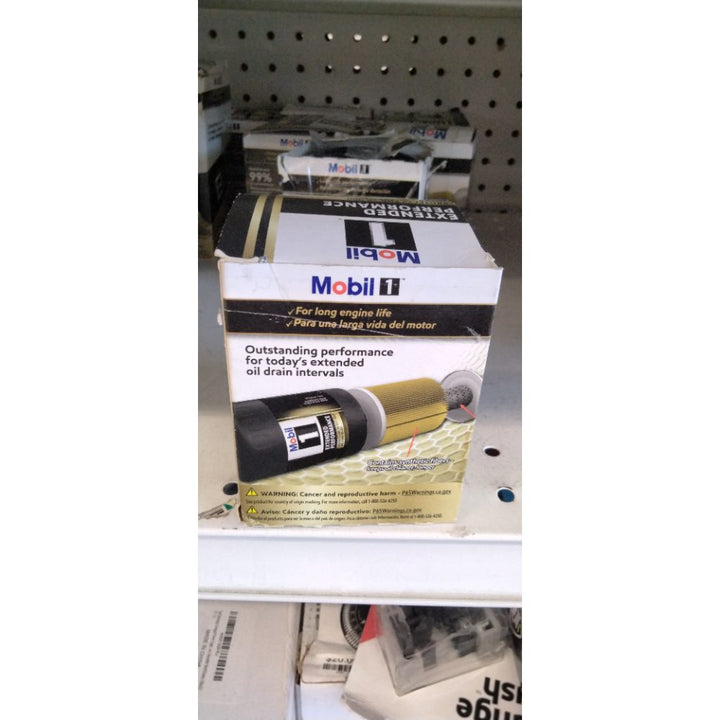 Mobil 1 Oil Filter, Canister, Screw-On, 3.375 in Tall, 20 mm x 1.50 Thread, Steel, Black Paint, Various Applications, Each