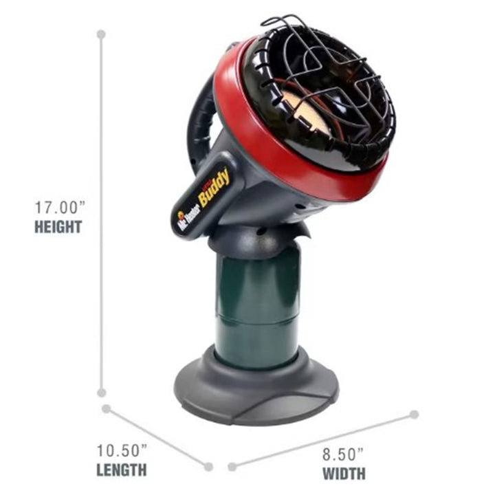 Mr. Heater MH-F215100 3800 BTU Portable Little Buddy Propane Emergency Heat with Push Start Button, Piezo Spark Igniter, and Tip Over Safety Shutoff