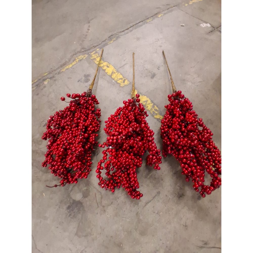 Berry Stems, Red Berries, Floral Supply Retail $15.00