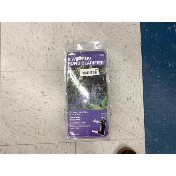 Aquascape 9 Watt UV Pond Clarifier - Fits Tubing Sizes, Clears Green Water, Balances and Maintains Clean Water Retail $70.00