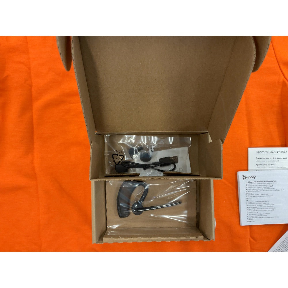 Poly Voyager Legend Wireless Headset (Plantronics) - Single-Ear Bluetooth w/Noise-Canceling Mic - Voice Controls - Mute & Volume Buttons - Ergonomic Design -Connect to Mobile/Tablet via Bluetooth -FFP